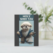 Funny Heilige Shi Tzu Dog Briefkaart (Staand voorkant)