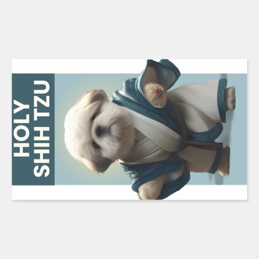 Funny Heilige Shi Tzu Dog Sticker (Voorkant)