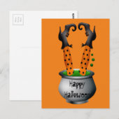 Funny heks oranje Halloween thema Briefkaart (Voorkant / Achterkant)