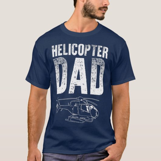 Funny Helicopter Dad Gift for Men Cool Parent T-shirt (Voorkant)