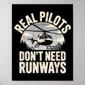 Funny Helicopter Lot Art For Men Women Flying Heli Poster (Voorkant)