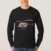 Funny Helikopter Lover Xmas Santa Hat Helikopter C T-shirt (Voorkant)