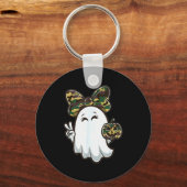 Funny Hello Hunting Season Halloween Camouflage Ca Sleutelhanger (Voorkant)