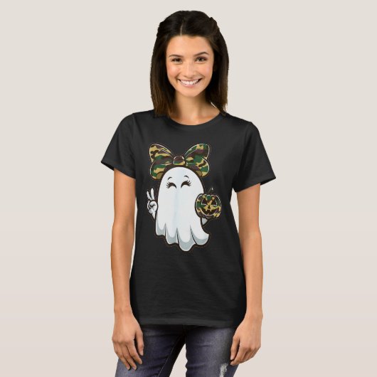 Funny Hello Hunting Season Halloween Camouflage Ca T-shirt (Voorkant volledig)