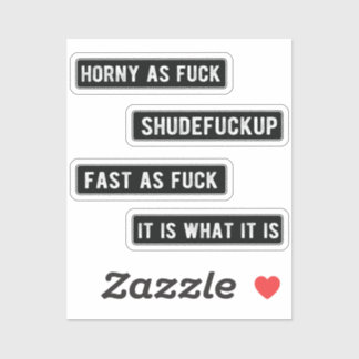 Funny Helmet Stickers Packs (zwart)