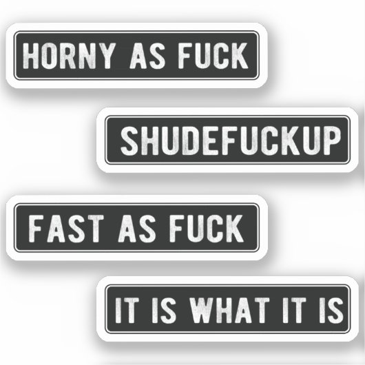 Funny Helmet Stickers Packs (zwart) (Voorkant)