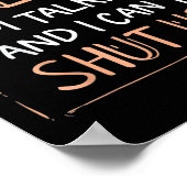 Funny Help I'm Talking And I Can't Shut Up Speechf Poster (Hoek)