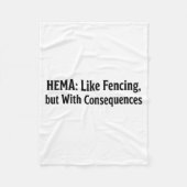 Funny Hema Shirt - Like Fencing But With Consequen Fleece Deken (Voorkant)