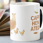 Funny Hen Pun Chicken Coffee Mok<br><div class="desc">Laat iemand met hun ochtendkopje koffie giechelen met een schattige,  grappige mok van een kip met caff-hen-vol! Punen zijn de beste,  en deze is perfect voor je kip liefhebbende,  koffie drink vriend!</div>