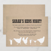 Funny Hens Night Bachelorette Party Uitnodigen Kaart (Voorkant / Achterkant)