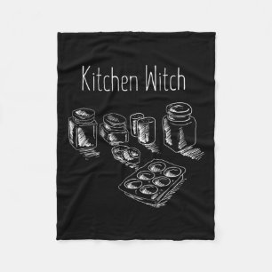 Funny Herbalist Kitchen Witch Halloween Cooking Ch Fleece Deken