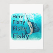 Funny here Fish Fishy Sailfish Briefkaart (Voorkant)