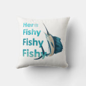Funny here Fish Fishy Sailfish Kussen (Achterkant)