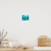 Funny here Fish Fishy Sailfish Poster (Keuken)