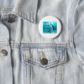 Funny here Fish Fishy Sailfish Ronde Button 5,7 Cm (In situ)