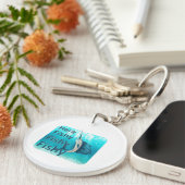 Funny here Fish Fishy Sailfish Sleutelhanger (Voorkant Rechts)