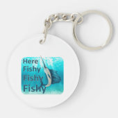 Funny here Fish Fishy Sailfish Sleutelhanger (Achterkant)