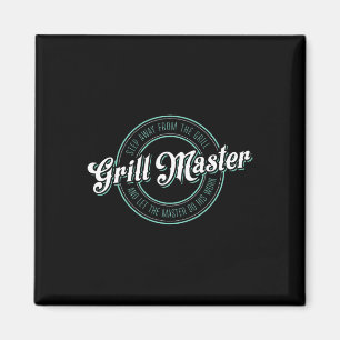 Funny Heren Bbq Grill Master T-shirt Magneet