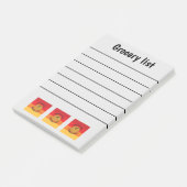 Funny Herfst Grocery List Post-it® Notes (Schuin)