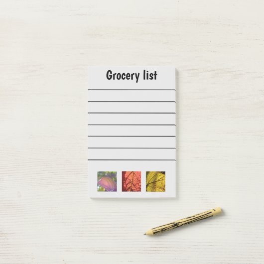 Funny Herfst Grocery List Post-it® Notes (Op bureau)