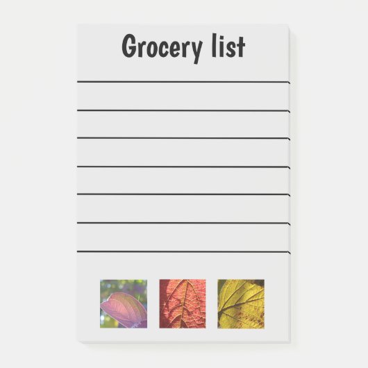 Funny Herfst Grocery List Post-it® Notes (Voorkant)