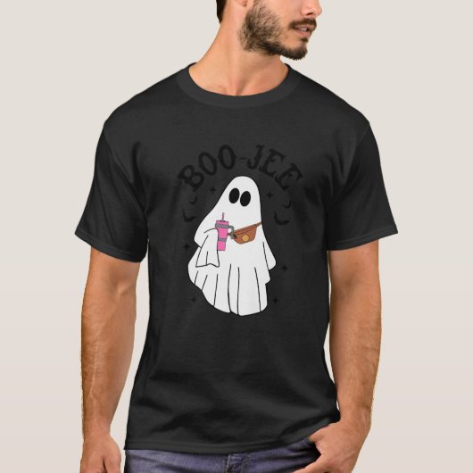 Funny Herfst Halloween Ghost Boujee Boo Jee Spooky T-shirt (Voorkant)