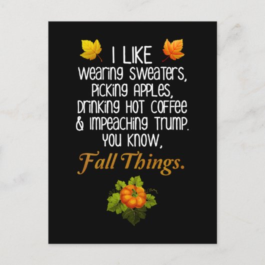 Funny Herfst najaar politiek antitrump-ontwerp Briefkaart (Voorkant)