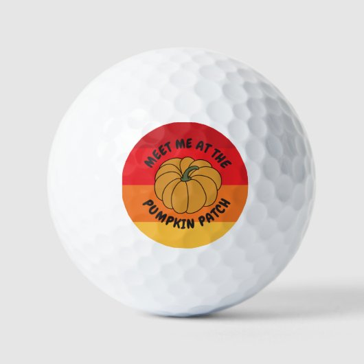 Funny Herfst Pumpkin Golfballen (Voorkant)