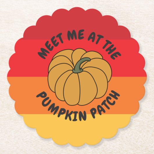 Funny Herfst Pumpkin Kartonnen Onderzetters (Voorkant)