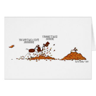 Funny Herfst Season Horse & Butterfly Card