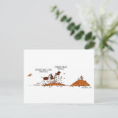 Funny Herfst Season Horse & Butterfly Cartoon Briefkaart (Staand voorkant)