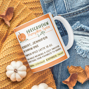 Funny Herfst Season Prescription Pumpkin Spice Lat Koffiemok