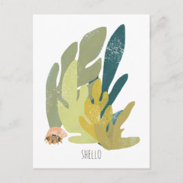Funny Hermit Crab Hallo Briefkaart