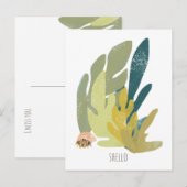 Funny Hermit Crab Hallo Briefkaart (Voorkant / Achterkant)