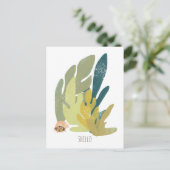 Funny Hermit Crab Hallo Briefkaart (Staand voorkant)