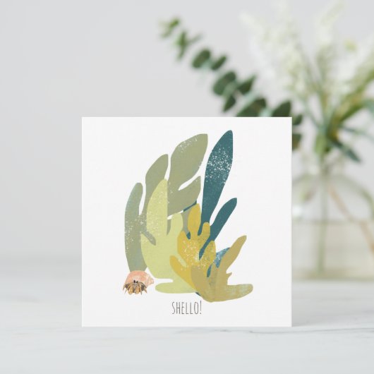 Funny Hermit Crab Kaart (Staand voorkant)
