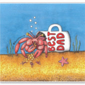 Funny Hermit Crab Vaderdag Beste vader Sticker (Voorkant)