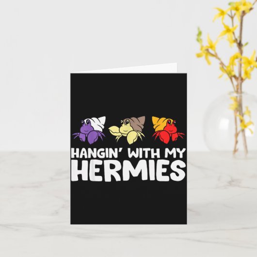 Funny Hermit Crabs Lover Hermit Crab Owner - Black Kaart (Gele Bloem)