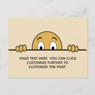 Funny Hiding Face voegt Jouw tekst toe Briefkaart
