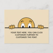 Funny Hiding Face voegt Jouw tekst toe Briefkaart (Voorkant)
