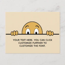 Funny Hiding Face voegt Jouw tekst toe Briefkaart