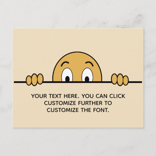 Funny Hiding Face voegt Jouw tekst toe Briefkaart (Voorkant)