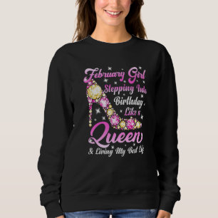 Funny High Hiel A Queen werd geboren in februari H Trui