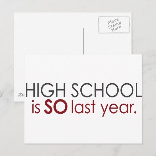 Funny High School Afstudeerder Briefkaart (Voorkant / Achterkant)