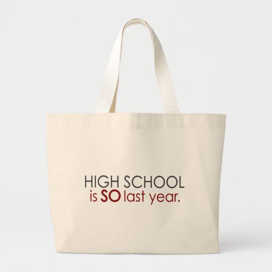 Funny High School Afstudeerder Grote Tote Bag (Voorkant)