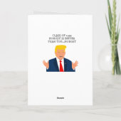 Funny High School Afstuderen 2022 Trump cartoon Kaart (Achterkant)