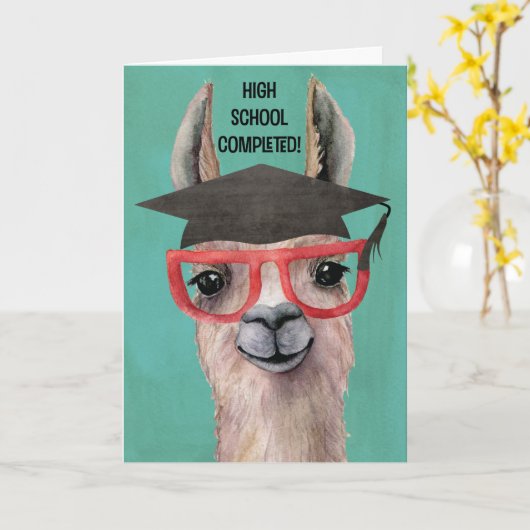 Funny High School Afstuderen Kaart (Gele Bloem)