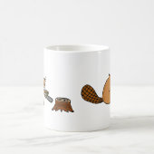 Funny High Tech Beaver met Chainzaag Koffiemok (Center)