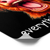 Funny Highland Cow It's Fine I'm Fine Everything I Poster (Hoek)