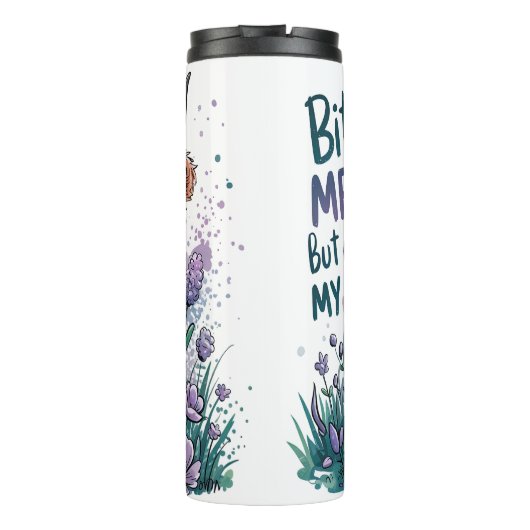 Funny Highland Cow Thermosbeker (Achterkant)